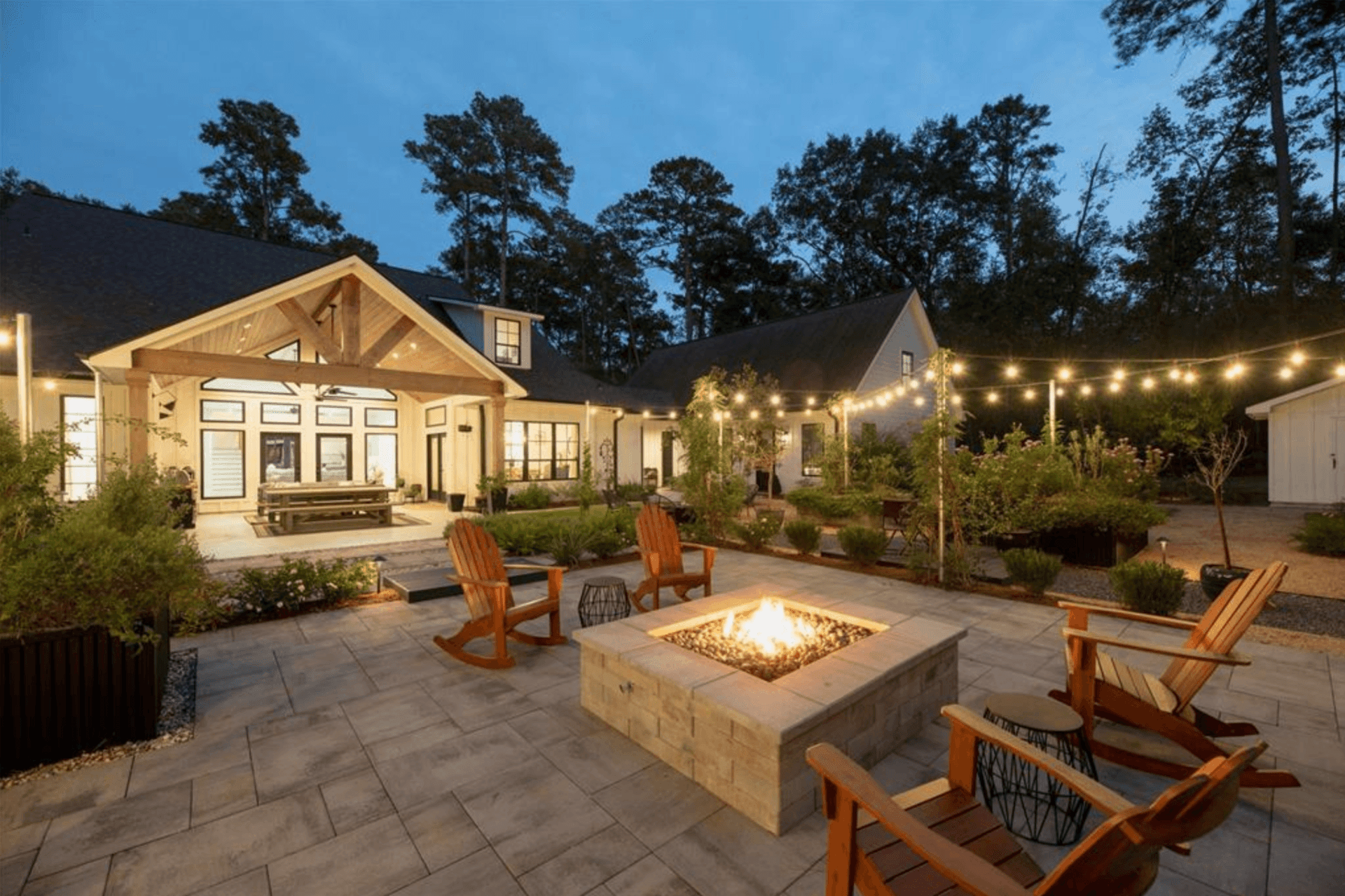 Fire Pits installation example 3 by Greystone Landscapes in Houston, TX