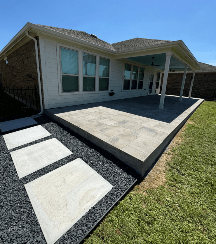 Drainage Solutions installation example 2 by Greystone Landscapes in Houston, TX